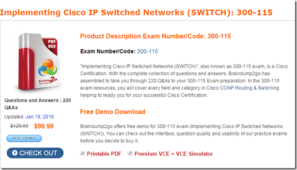 350-601 Test Score Report